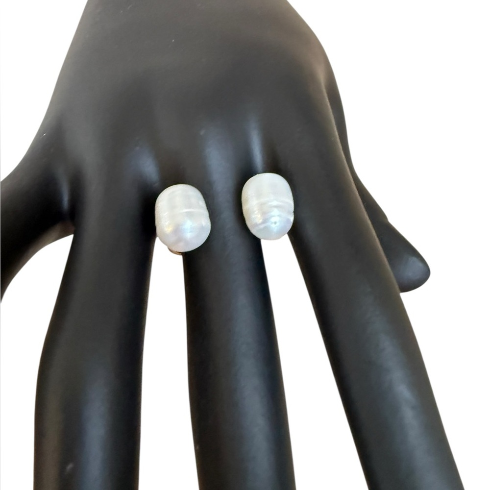 ERTH 14-K Gold Plated Ring w Freshwater Pearls Size 6 - Picture 3 of 8